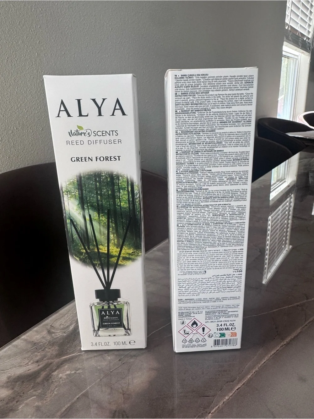 ALYA Green Forest Reed Diffuser — Black Reeds, Green Fragrance 2 Packs